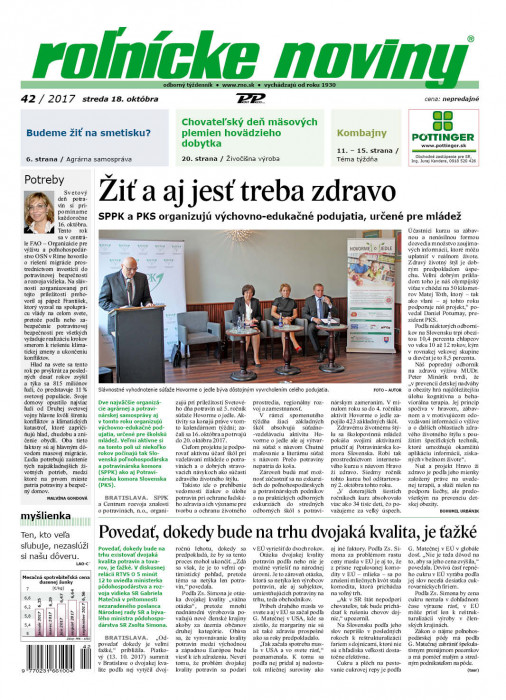Rolnické noviny 42 / 2017